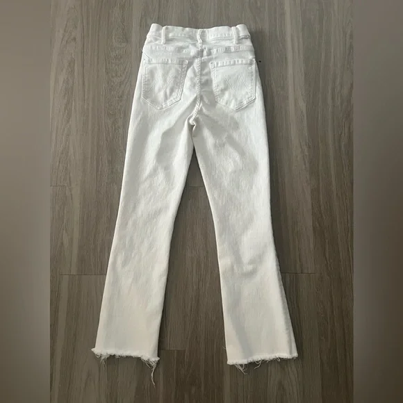 MOTHER the hustler ankle fray white jeans size 27 - Picture 3 of 14
